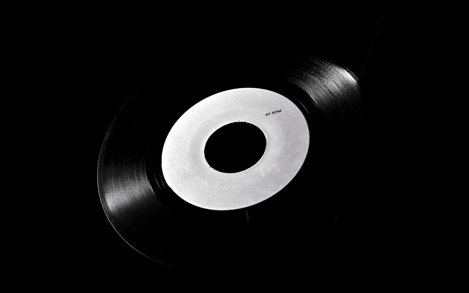 King Records 45 rpm single label, crown logo centred, studio address visible, shot flat